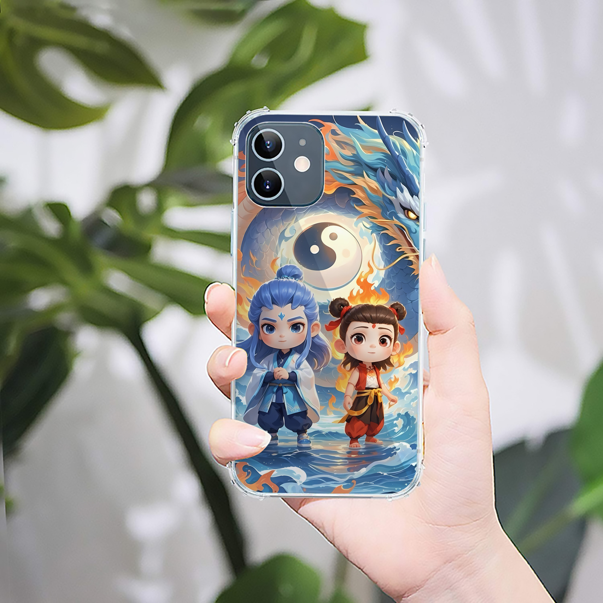 （画像用） Ne Zha 2 ナタ 魔童の大暴れ 【iPhone 12シリーズ対応】透明スマホケース（クリアソフトケース）